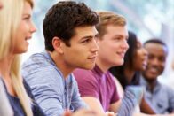 group of students in a classroom