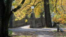 The Grotto Bridge in fall