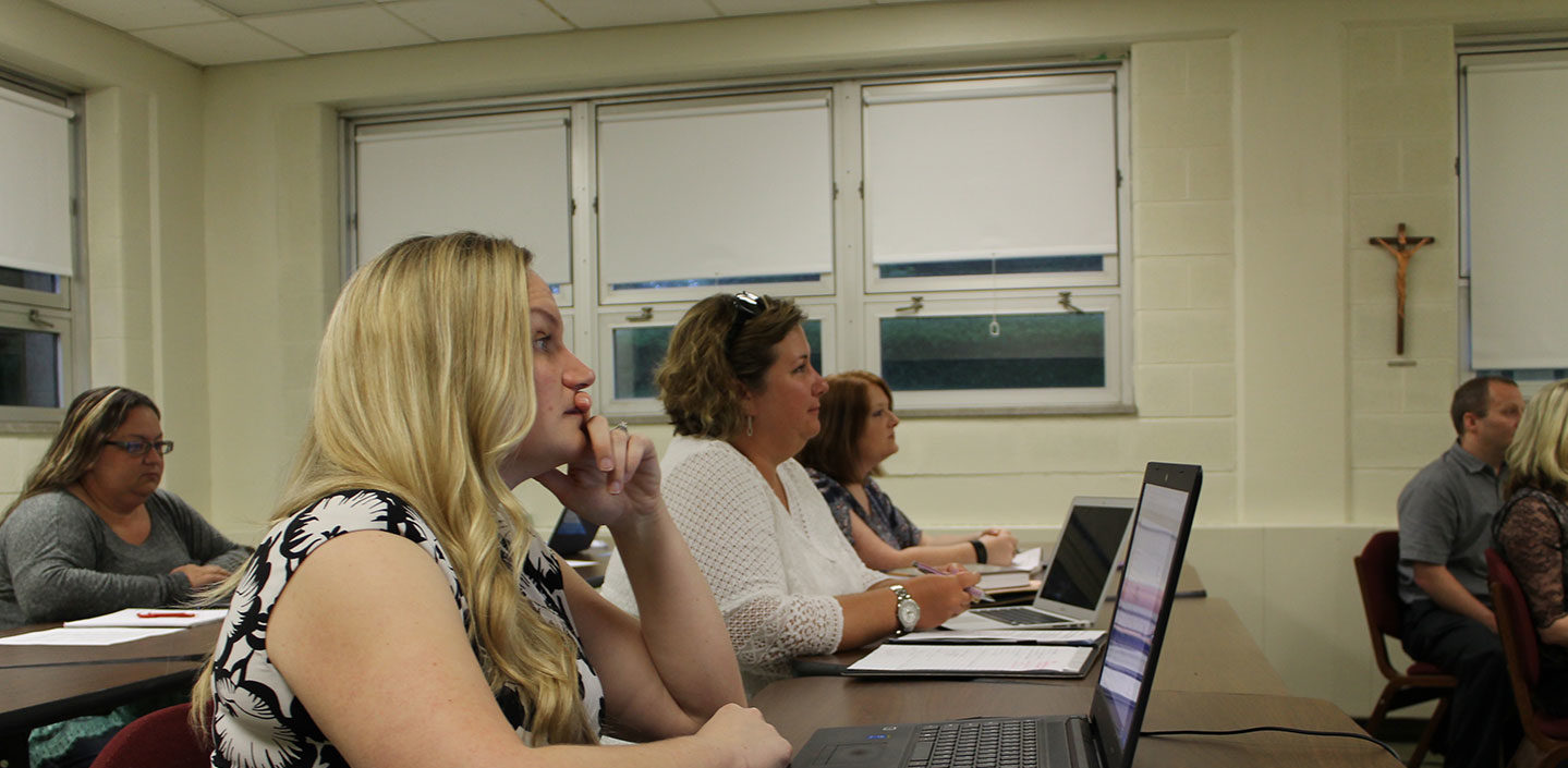 graduate students in class