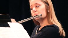 Students playing the flute