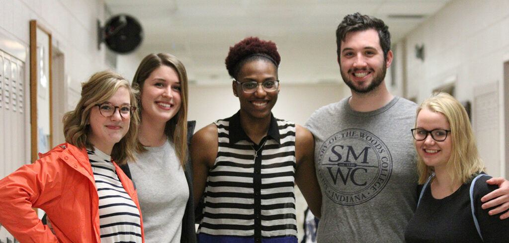 Group of students in Hulman Hall