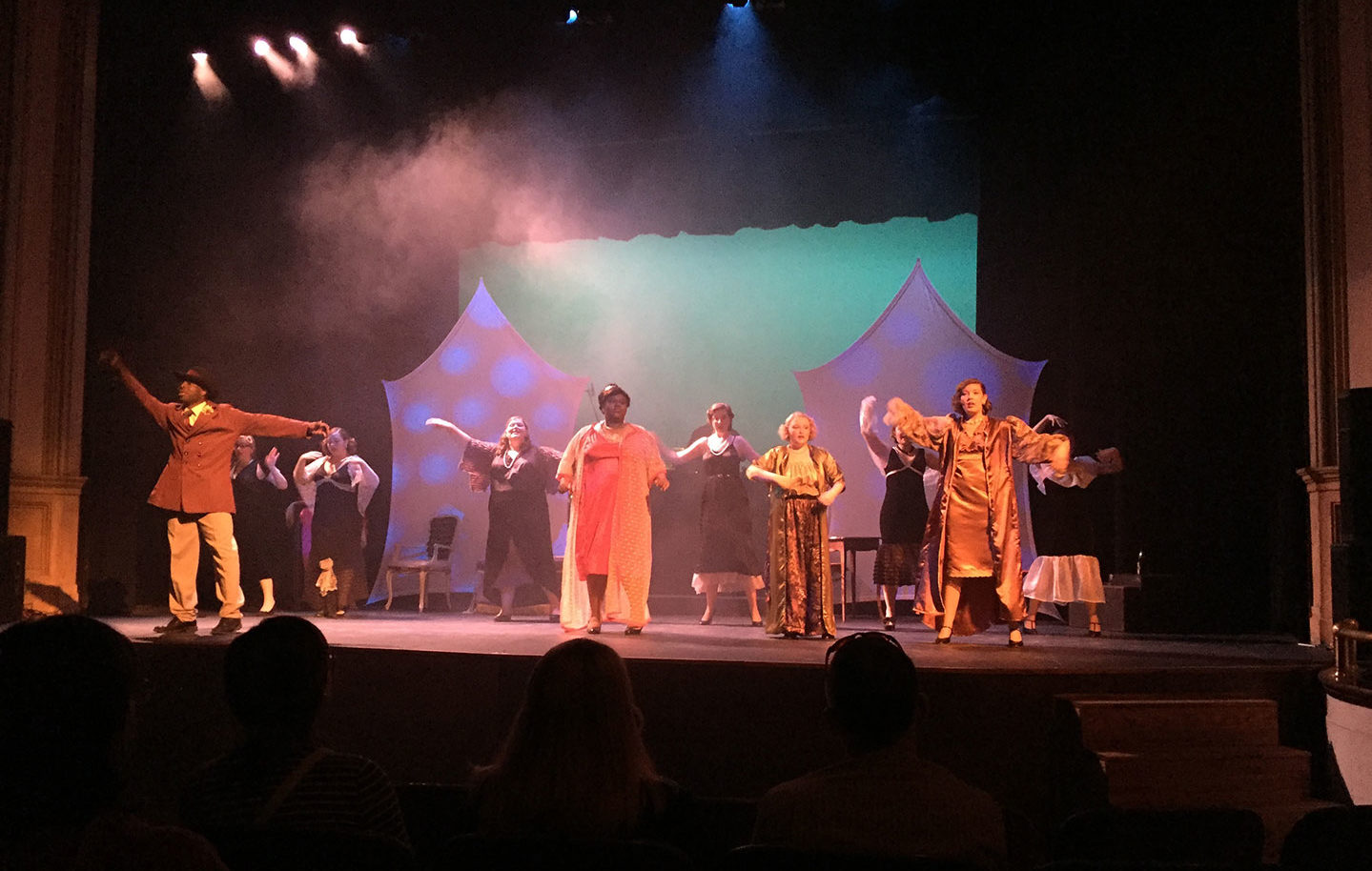 Students on stage performing