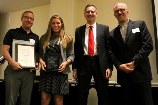 Haley Shuler of New Haven at the “Realizing the Dream” banquet