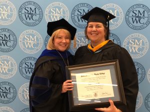 Lisa Behringer with her award.