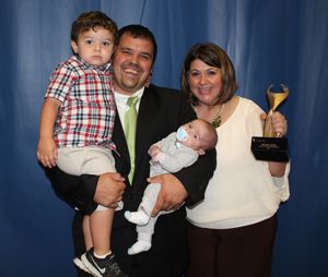 Rachel Leslie with her family