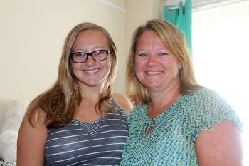 Ashley Fern, nursing major, and mother Mary Krienke Fern, 1992 SMWC alum