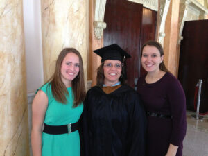 McCord and her daughters at the 2013 graduation