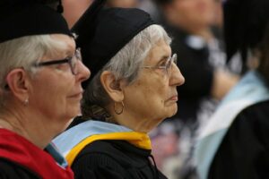 Dorothy Weinz Jerse watching the ceremony