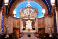 The altar of the Blessed Sacrament Chapel