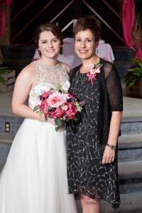 Woods women together at wedding