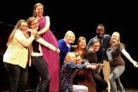 A group of theatre students at rehearsal