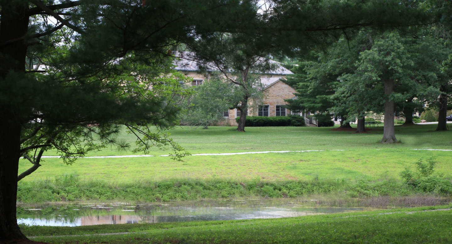 Guest House in trees with Le Fer Lake