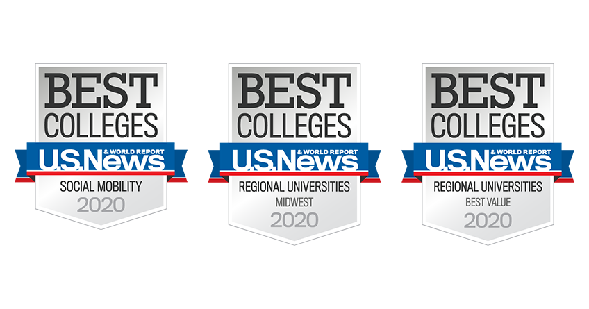 Best Colleges - U.S. News & World Report - Regional Universities - Social Mobility, Midwest, Best Value - 2020