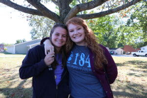 Sarah Wichman and Shannon Sonderman at homecoming