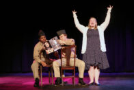 Student Allee Taylor singing during rehearsal for the musical Violet