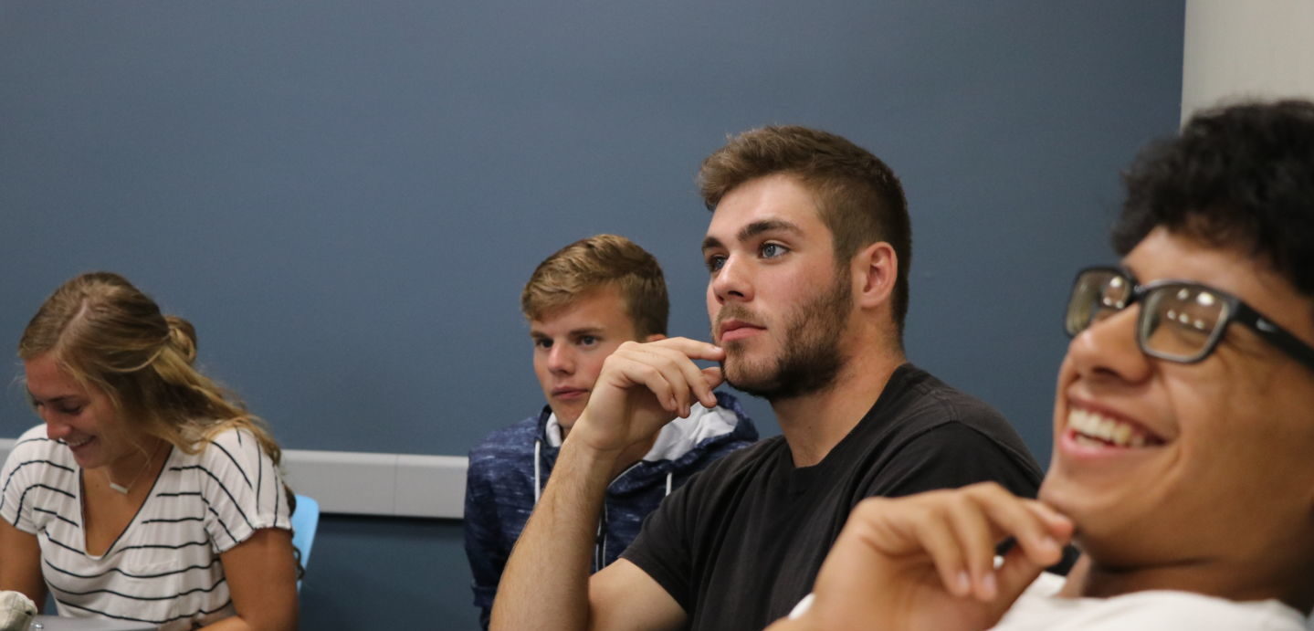 Focused students in LRC classroom