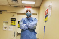 Richard Clapp with PPE