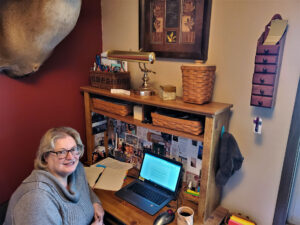 Sara Boyer in her home office