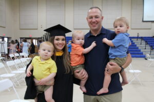 Wetter with her family at commencement