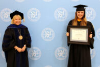 President King and Wendel with the award
