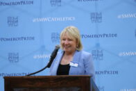 President King speaking at the event