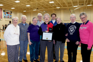 Sister Barbara at the Hall of Fame induction