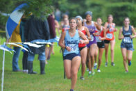 SMWC cross country runner leading in race