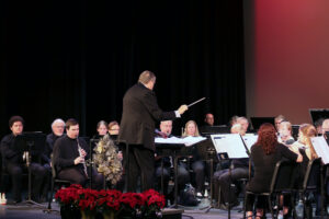 The SMWC concert band performing