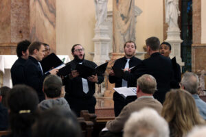 Woods Vocal Ensemble singing at a concert