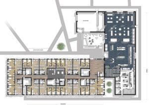 Floor plan of the new residence and dining hall