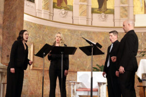 Michael Boswell performs alongside guest singers