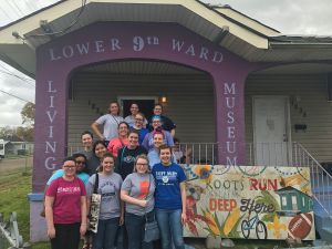 Students at a museum in New Orleans