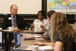 Students and speakers at an I love Terre Haute Meeting