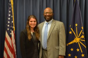 Kalea Ellis with Senator Greg Taylor