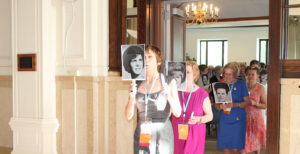 The class of 1967 making a special entrance to the banquet