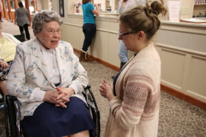 Student meeting with Sister in Providence Health Care