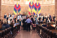 Woods Vocal Ensemble singing in the church