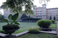 Sunken Gardens - in front of Le Fer Hall