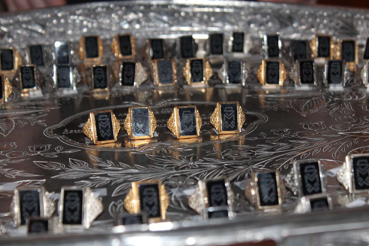 tray of rings at Ring Day 2016