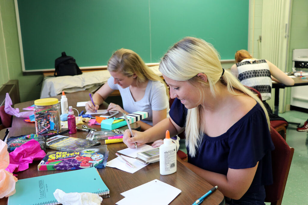 MAAT students work on art projects in classroom