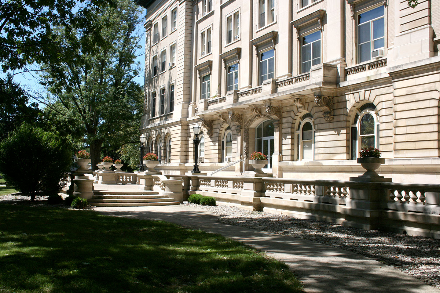 Angled front view of Guerin Hall